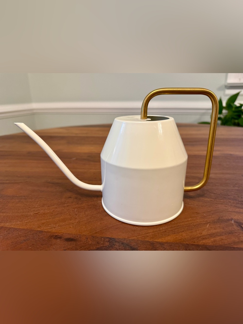 IKEA VATTENKRASSE Plants Watering Can Ivory & Gold Steel 68 oz Modern Home
